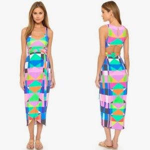 NWT Mara Hoffman Wrap Dress with Geometric Print